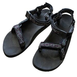 Vintage 90's Teva Sandals Men's Size 9 Adjustable Straps Purple Teal Activewear‎